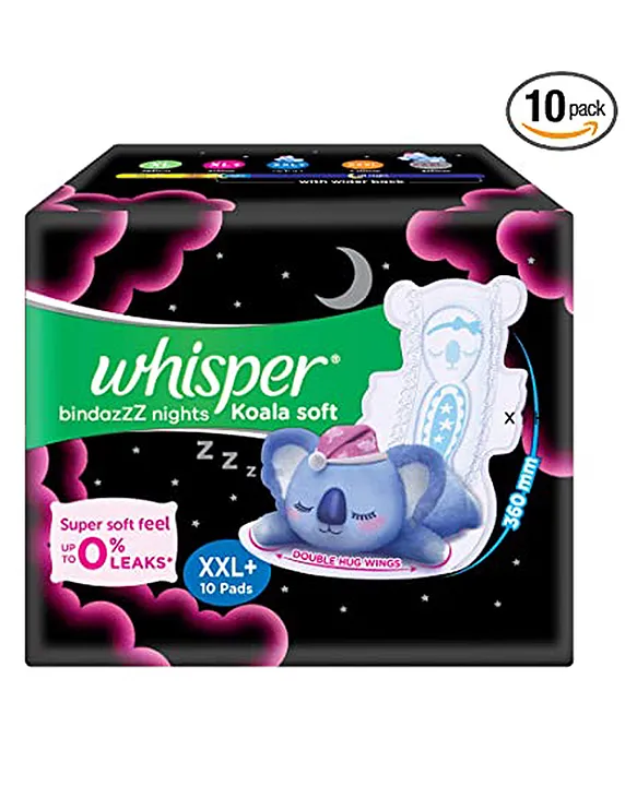 Whisper bindazz nights xxl(10 pads) 