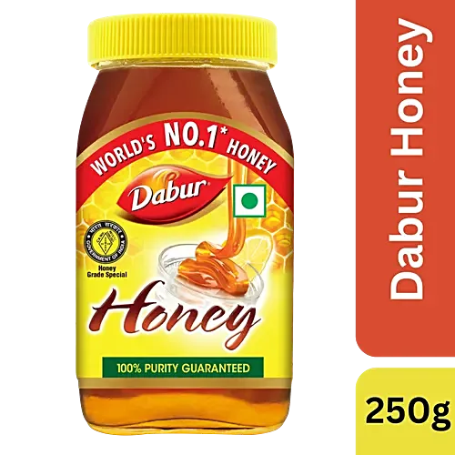 Dabur honey 250gm (free  badshah turmeric powder )