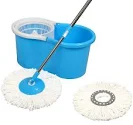 Cello Kleeno Super Clean Spin Mop Bucket  3pcs Set Blue Plastic
